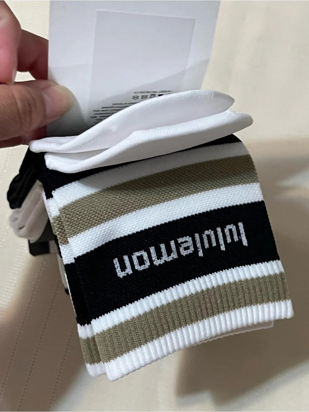 Lululemon Tale to Tell Striped Mid Crew Socks 2 pairs M/L